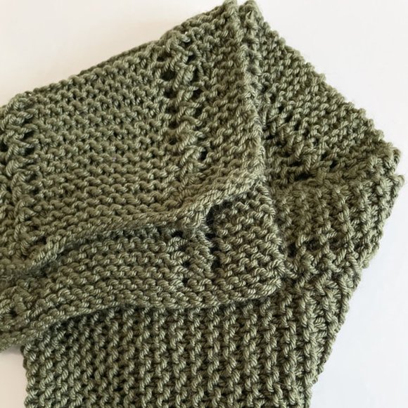 Knit Scarf Wrap, Hand Knitted Cozy Scarf, Knit fashion Scarf, Lightweight Scarf - Picture 5 of 6